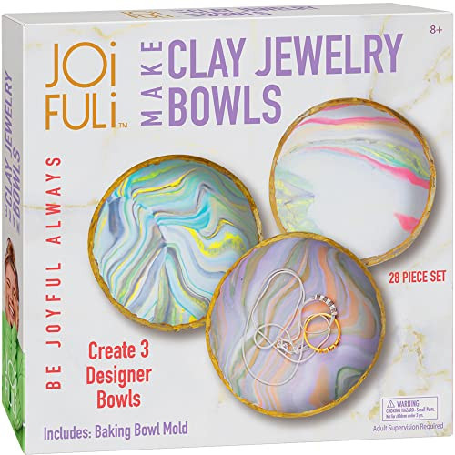 JOiFULi Make Your Own Clay Jewelry Bowls Arts and Crafts Kit for Girls Kids Ages 8 9 10 11 12 Years Old | Amazon (US)
