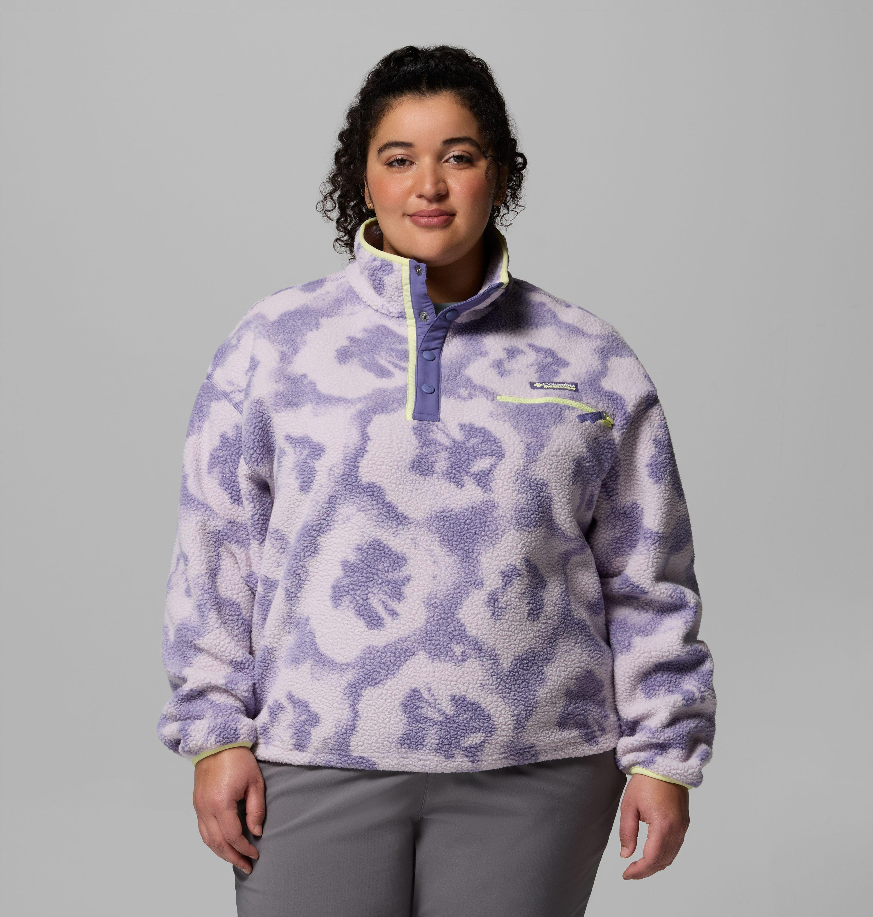 Columbia Women's Helvetia II Printed Cropped Half Snap Fleece Pullover- | Columbia Sportswear