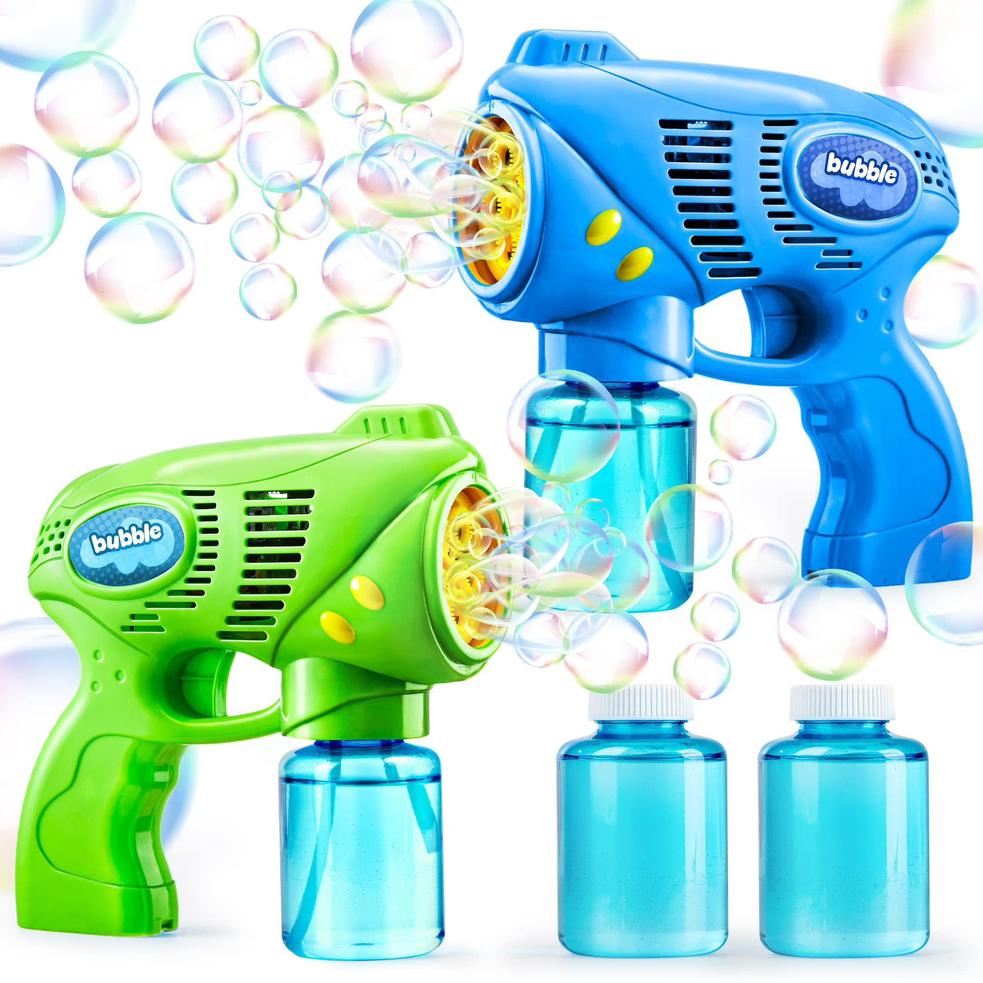 JOYIN 2 Kids Bubble Gun with 2 Bottles Refill Solution, Bubble Machine Gun for Toddlers 1-3 Kids ... | Amazon (US)