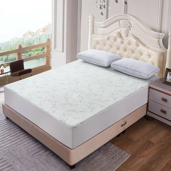 Bamboo Hypoallergenic and Waterproof Fitted Mattress Protector | Wayfair North America