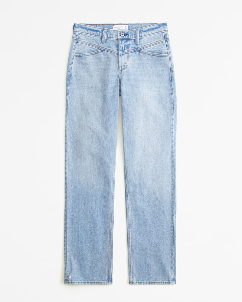 Curve Love Mid Rise 90s Straight Jean | Abercrombie & Fitch (US)
