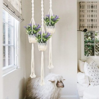 3 set Macrame Plant Hangers or Indoor Outdoor Plants, Cotton Rope Hanging Planter Basket Hanging ... | Michaels Stores