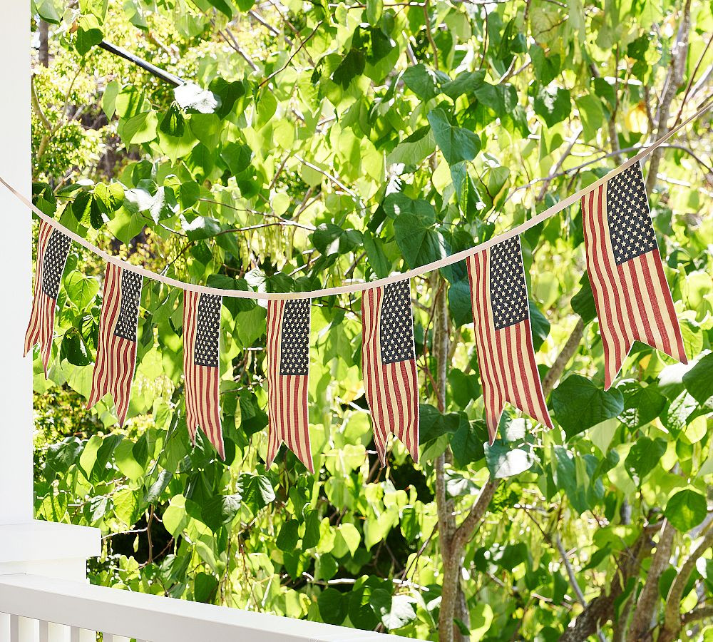 Heritage American Flag Garland | Pottery Barn (US)