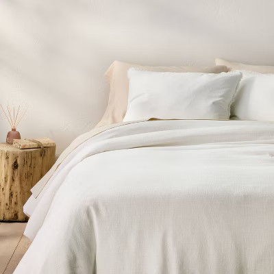 Heavyweight Linen Blend Duvet Cover & Pillow Sham Set - Casaluna™ | Target