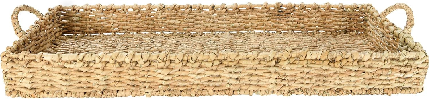 Creative Co-Op Bankuan Wicker Tray, Natural | Amazon (US)