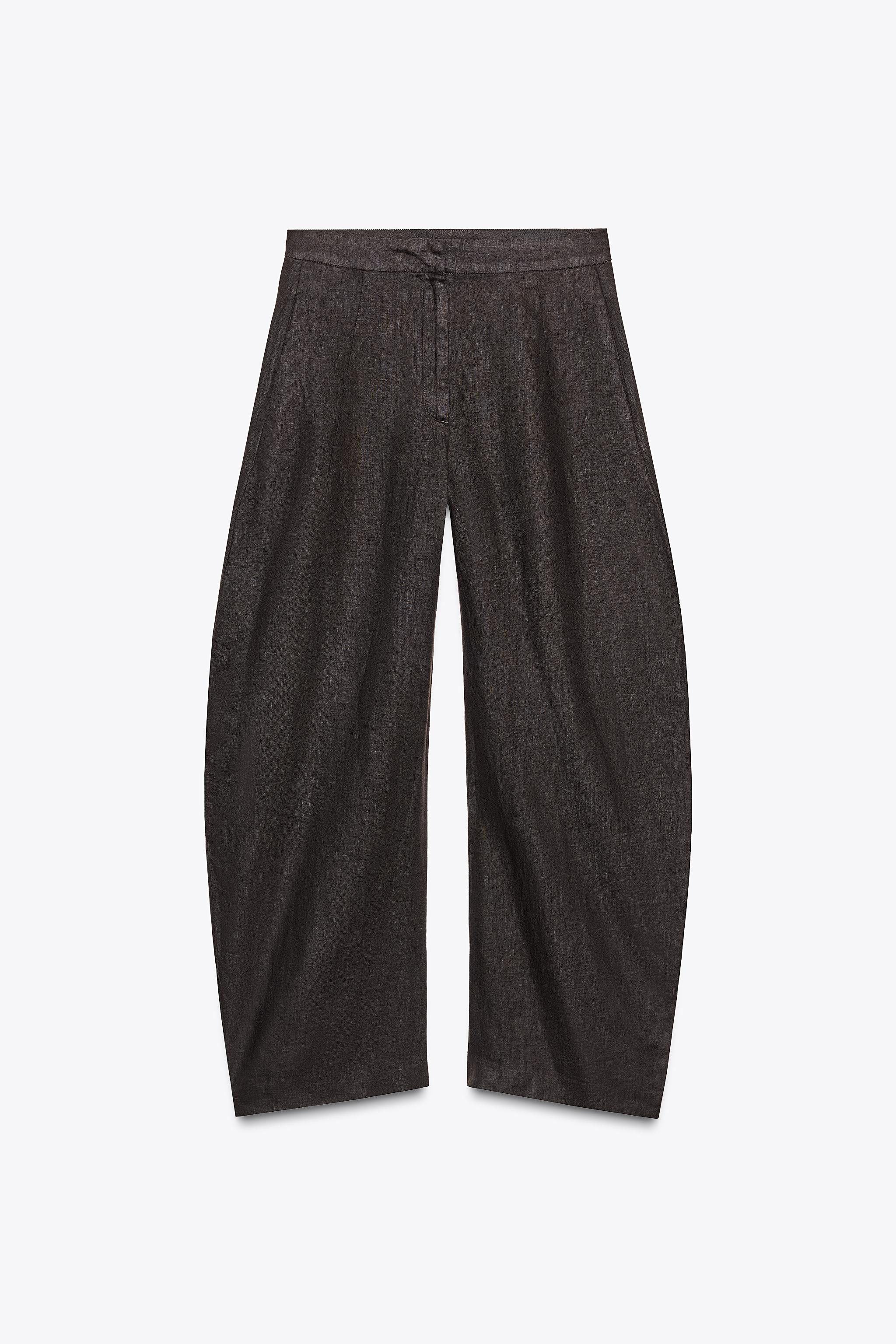 100% LINEN BALLOON PANTS ZW COLLECTION | Zara US