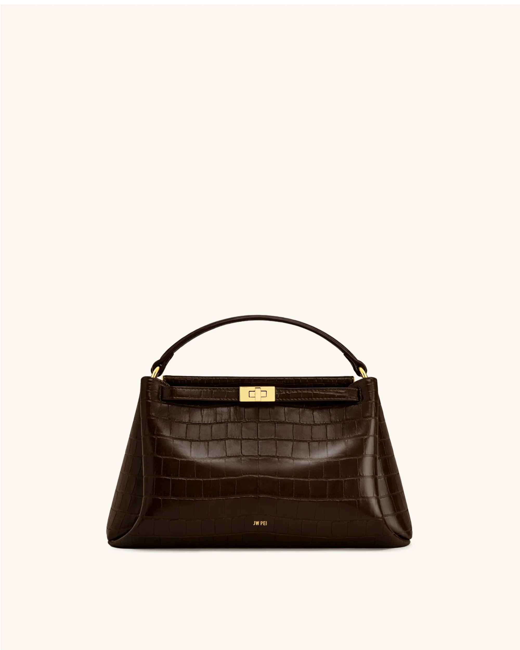 Carmen Top Handle Bag - Dark Brown Croc | JW PEI US