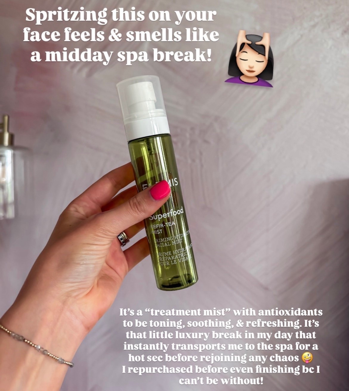 This spray is like a mini spa break in your day 💆🏻‍♀️ I repurchased before even finishing because I can’t be without!

#LTKselfcare #LTKBeauty