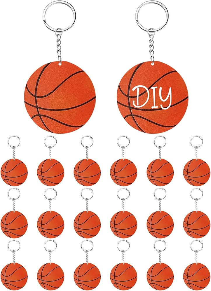 Taiyin 18 Pack Large Size Basketball Acrylic Keychain Bulk for Sublimation Vinyl Sticker DIY Craf... | Amazon (US)