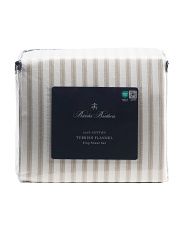 Cotton Stripe Flannel Sheet Set | TJ Maxx