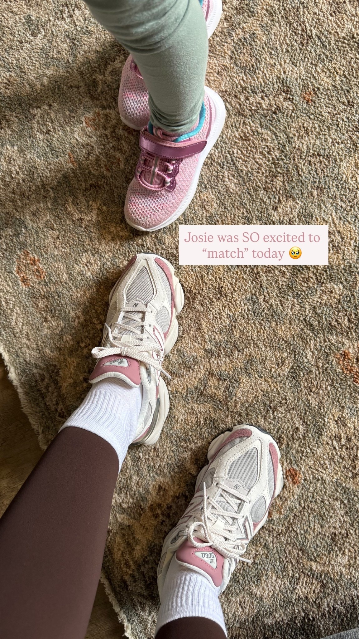 Pink “matching” shoes today 💓
