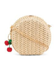 Macrame Circle With Cherry Charm | TJ Maxx