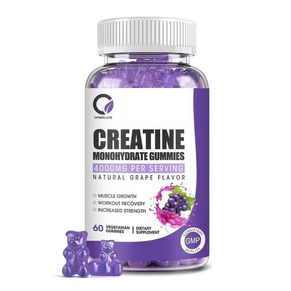 Creatine Monohydrate Gummies for Women & Men, Boost Focus, Strength, and Endurance, Gluten-Free, ... | Walmart (US)