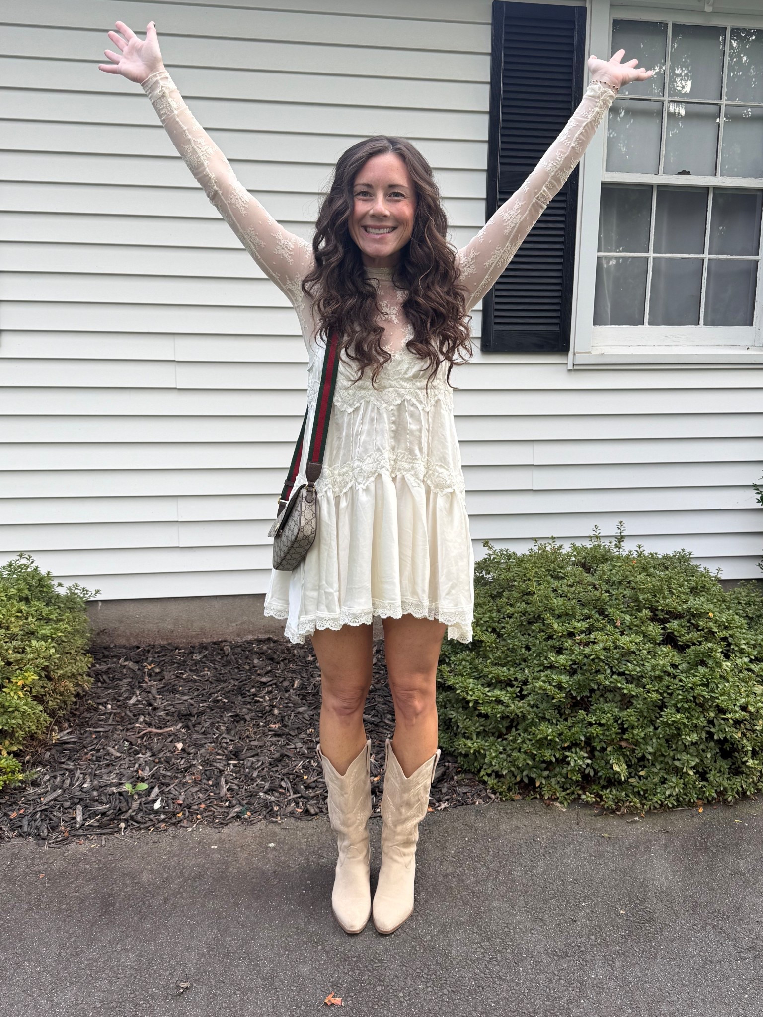 40th Birthday Party Outfit - Fall party outfit - Free People slip dress with lace long sleeve and cream cowgirl boots 

#LTKPetite #LTKSeasonal #LTKParties