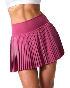 SANTINY Pleated Tennis Skirt for Women with Pockets Shorts Women's High Waisted Lightweight Athle... | Amazon (US)