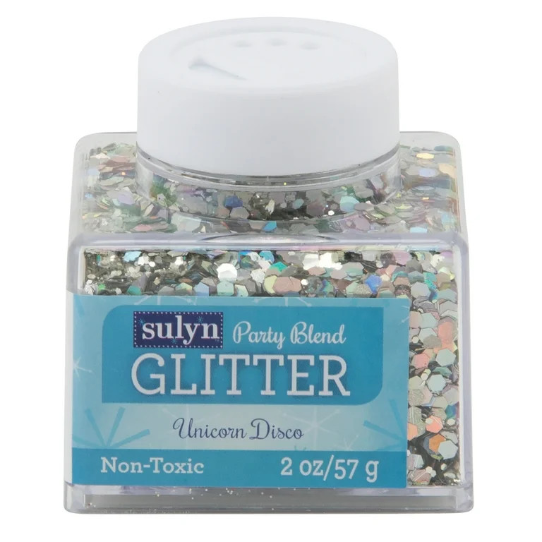 Sulyn Party Blend Glitter for Crafts, Silver Unicorn Disco, 2 oz | Walmart (US)
