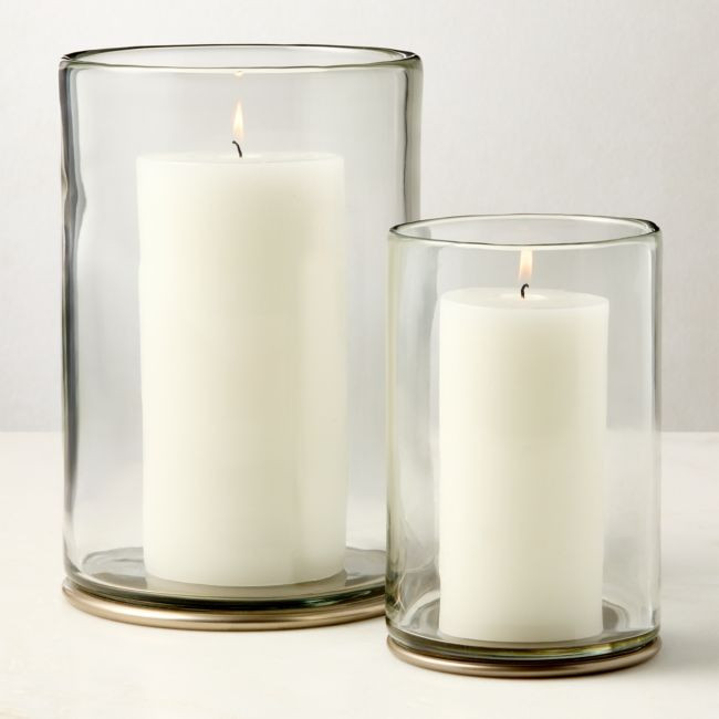 Ainsley Glass Outdoor Lanterns Set of 2 | CB2