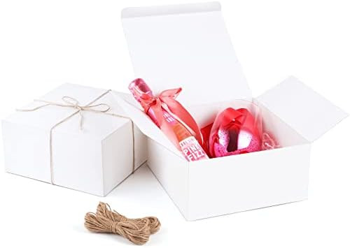 ValBox 8x8x4 Inches Gift Boxes 12 PCS White Paper Gift Boxes with Lids for Gifts, Wedding Present... | Amazon (US)