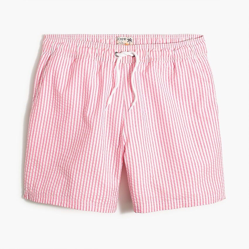 6" seersucker swim trunk | J.Crew Factory