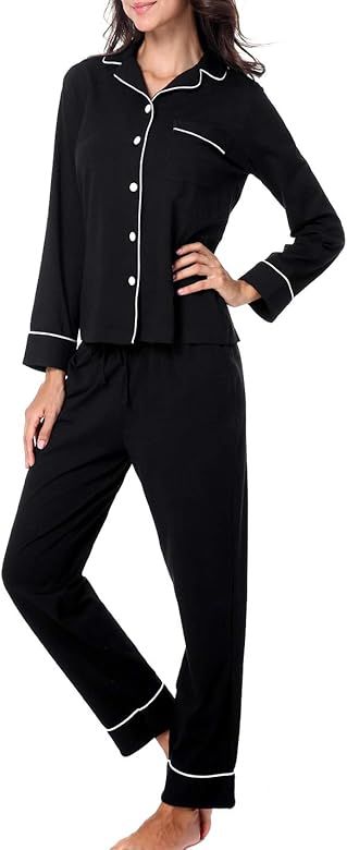 Women's Pajamas Set 2 Piece Classic Sleepwear Soft Pj XS-XL | Amazon (US)