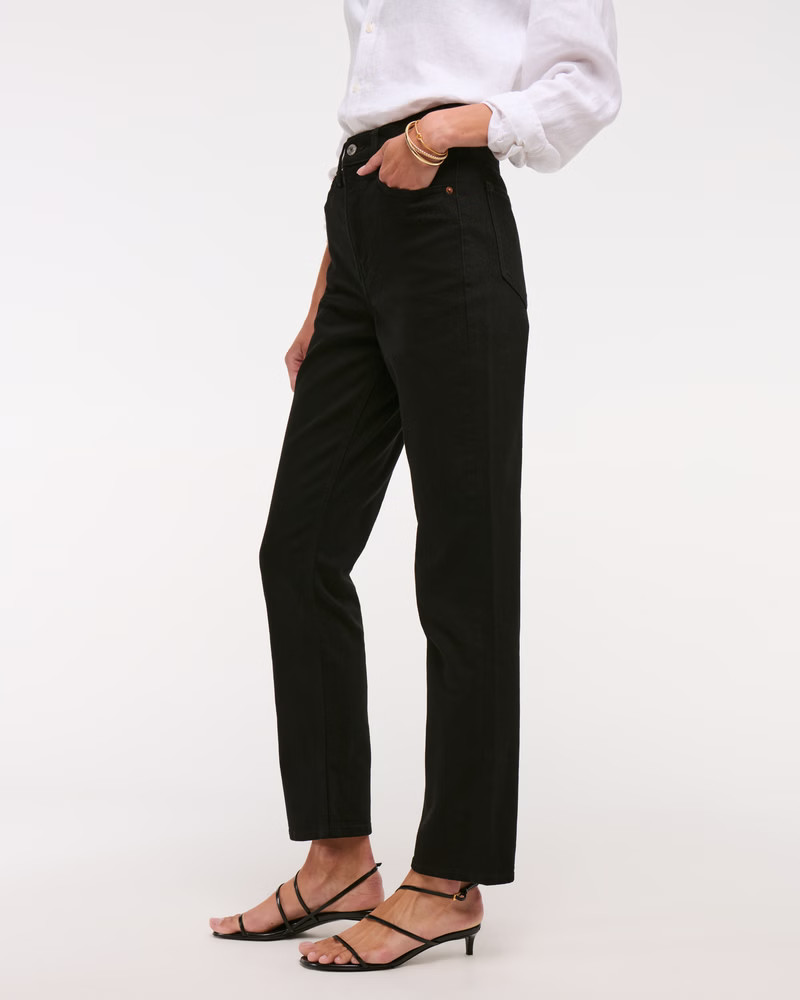 Women's Ultra High Rise Ankle Straight Jean | Women's New Arrivals | Abercrombie.com | Abercrombie & Fitch (US)