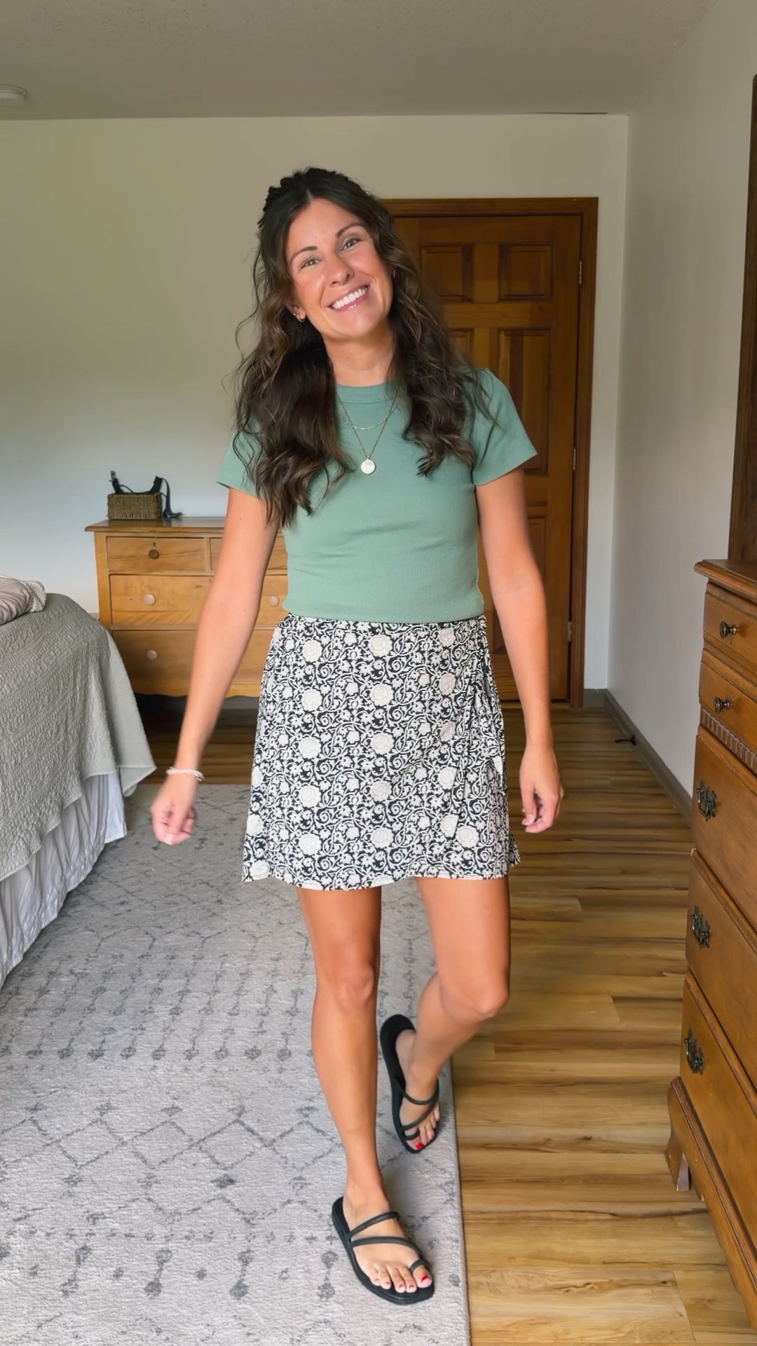 small in my tee and xs in my skirt (a faux wrap and 100% cotton!). My croc sandals are size 6🖤

#LTKSeasonal #LTKOver40 #LTKgrwm