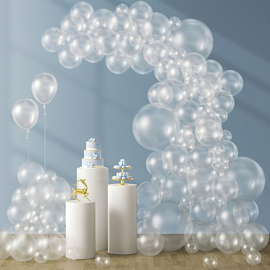 Awenztech 122pcs Clear Balloons, 18 12 10 5 inch Transparent Balloons Different Sizes Clear Ballo... | Amazon (US)
