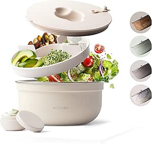 MAMEIDO Insalatiera per il viaggio 1,5 l, Lunchbox in acciaio inox, Bento Box senza BPA Porta Pra... | Amazon (IT)