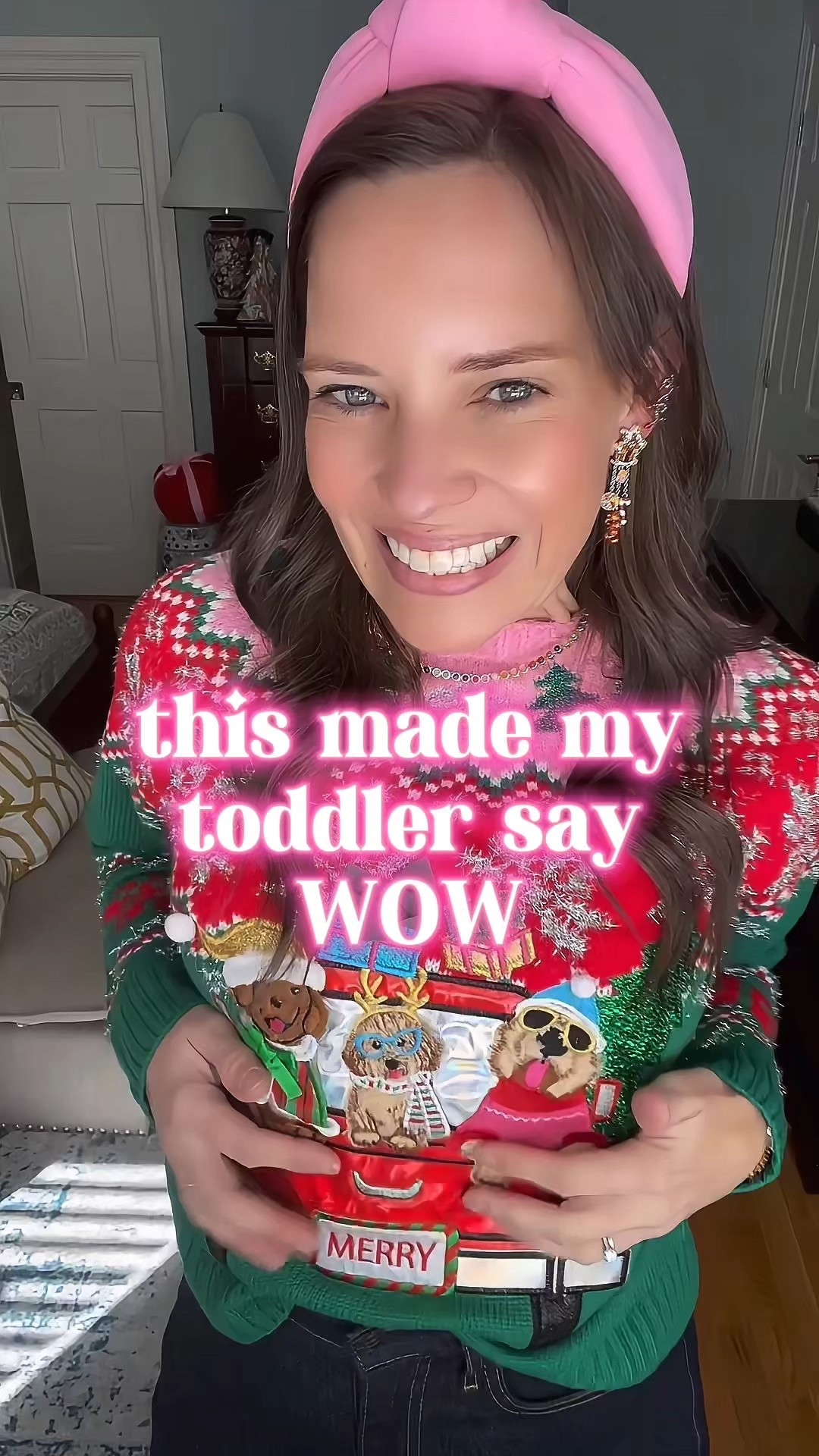 🎄✨ Festive + Fun Holiday Outfit 🎁
This Christmas look is giving playful holiday party energy! I paired the cutest Holiday Time embellished sweater with my favorite Free Assembly dark denim for a comfy, flattering fit. Added pops of pink with a Lele Sadoughi style knotted headband and these sparkly bow-detail ballet flats that look designer but are Amazon (I know!!). Finished it off with the sweetest gingerbread jewelry from BaubleBar — it’s just whimsical holiday magic. 💗🍬

Perfect for: classroom parties, cookie swaps, Christmas shopping days, holiday themes at work, or just being the festive mom 🎅🏻💕

⸻

Shop My Look:
• Holiday Time Embellished Christmas Sweater
• Free Assembly Wide Leg Dark Denim
• Bubblegum Pink Knotted Padded Headband
• Sparkly Bow Ballet Flats (AMAZON 😍)
• BaubleBar Gingerbread Earrings
• BaubleBar Holly Jolly Charm Necklace / Bracelet

⸻


holiday outfit idea, festive outfit inspo, Christmas party outfit, Walmart holiday finds, cute ugly sweater outfit, holiday style 2025, pink holiday outfit, BaubleBar Christmas jewelry, Amazon sparkle flats, holiday mom style, classroom holiday party look, colorful Christmas outfit, under budget Christmas look, Walmart winter fashion, Free Assembly denim styling, cozy cute holiday sweater outfit, merry + bright aesthetics, gingerbread accessories, holiday accessories for women ✨🍬🎄

#LTKFindsUnder50 #LTKGiftGuide #LTKHoliday

#LTKFindsUnder100 #LTKHoliday #LTKFindsUnder50