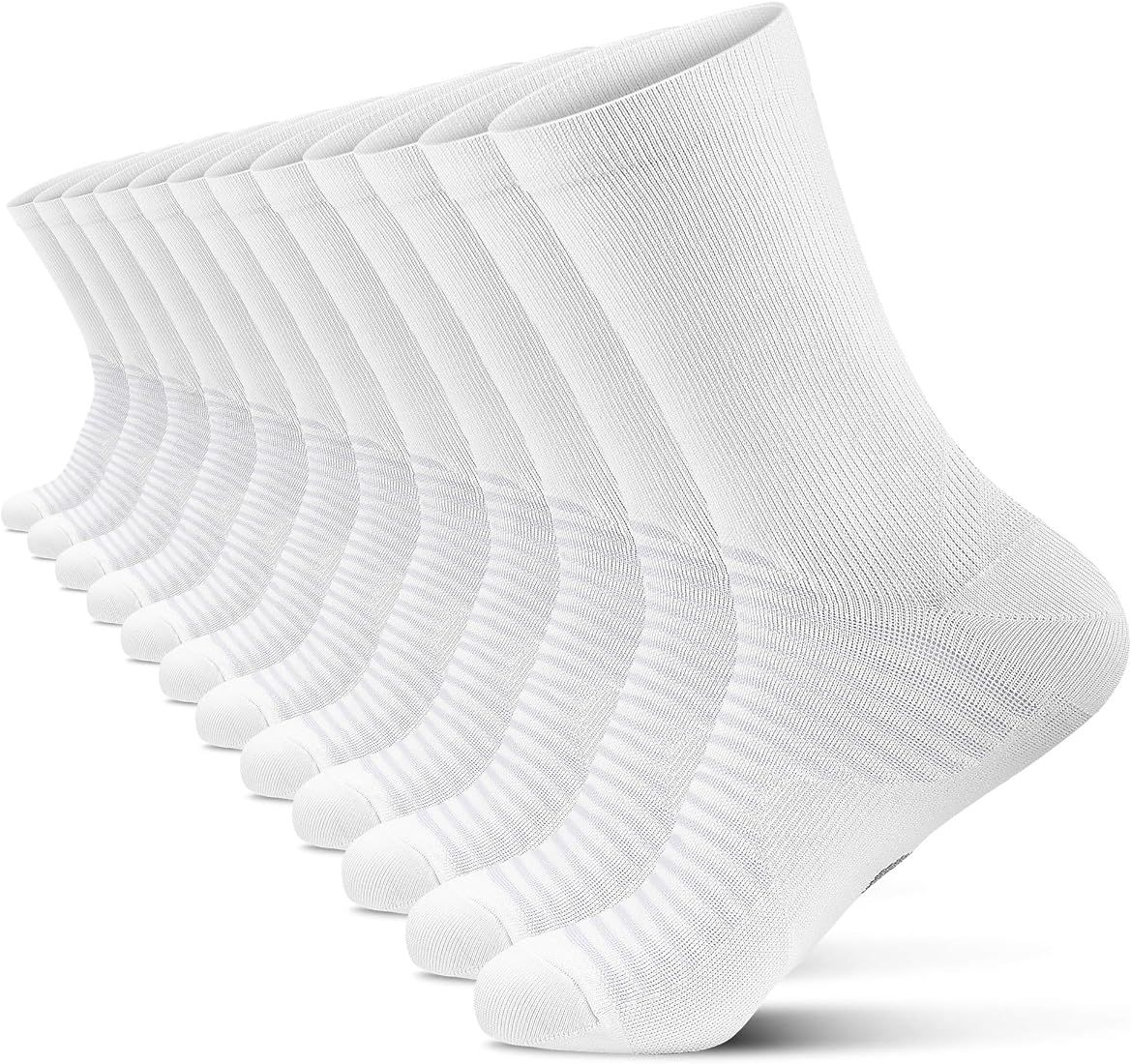 PAPLUS Compression Athletic Crew Socks (6 Pairs) for Men & Women | Amazon (US)
