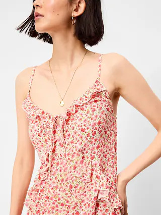Ruffle-Trim Asymmetrical Mini Dress | Old Navy (US)