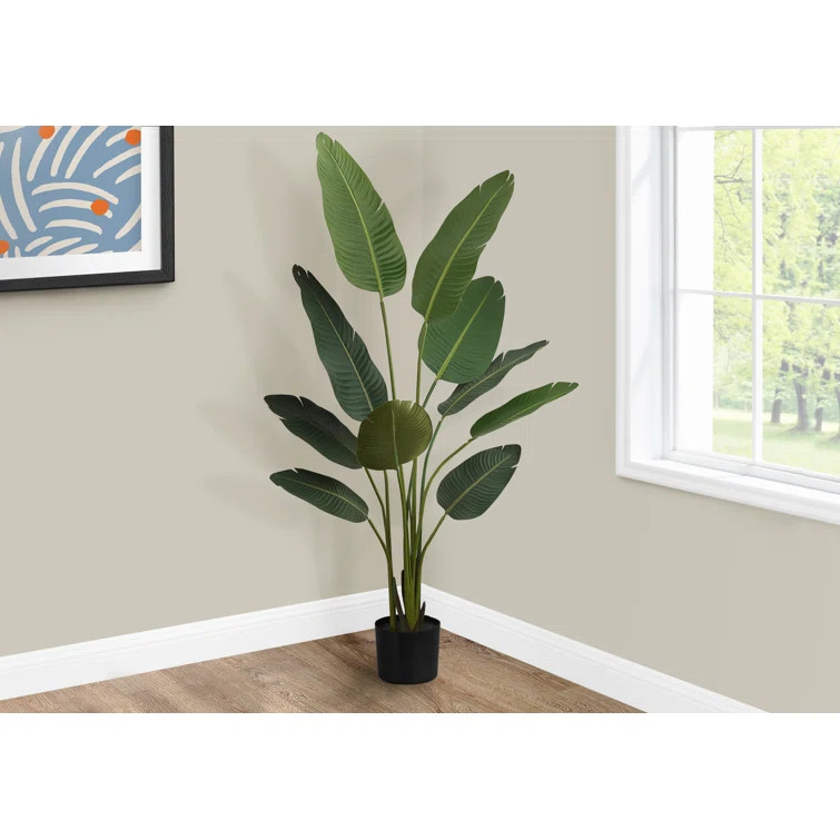 60'' Faux Bird Of Paradise Plant in Polypropylene (Pp) Pot | Wayfair North America