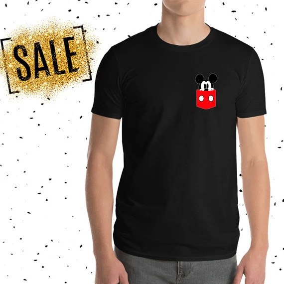 Mickey Mouse Pocket Men's Shirt. Simple Shirt. Disney - Etsy | Etsy (US)
