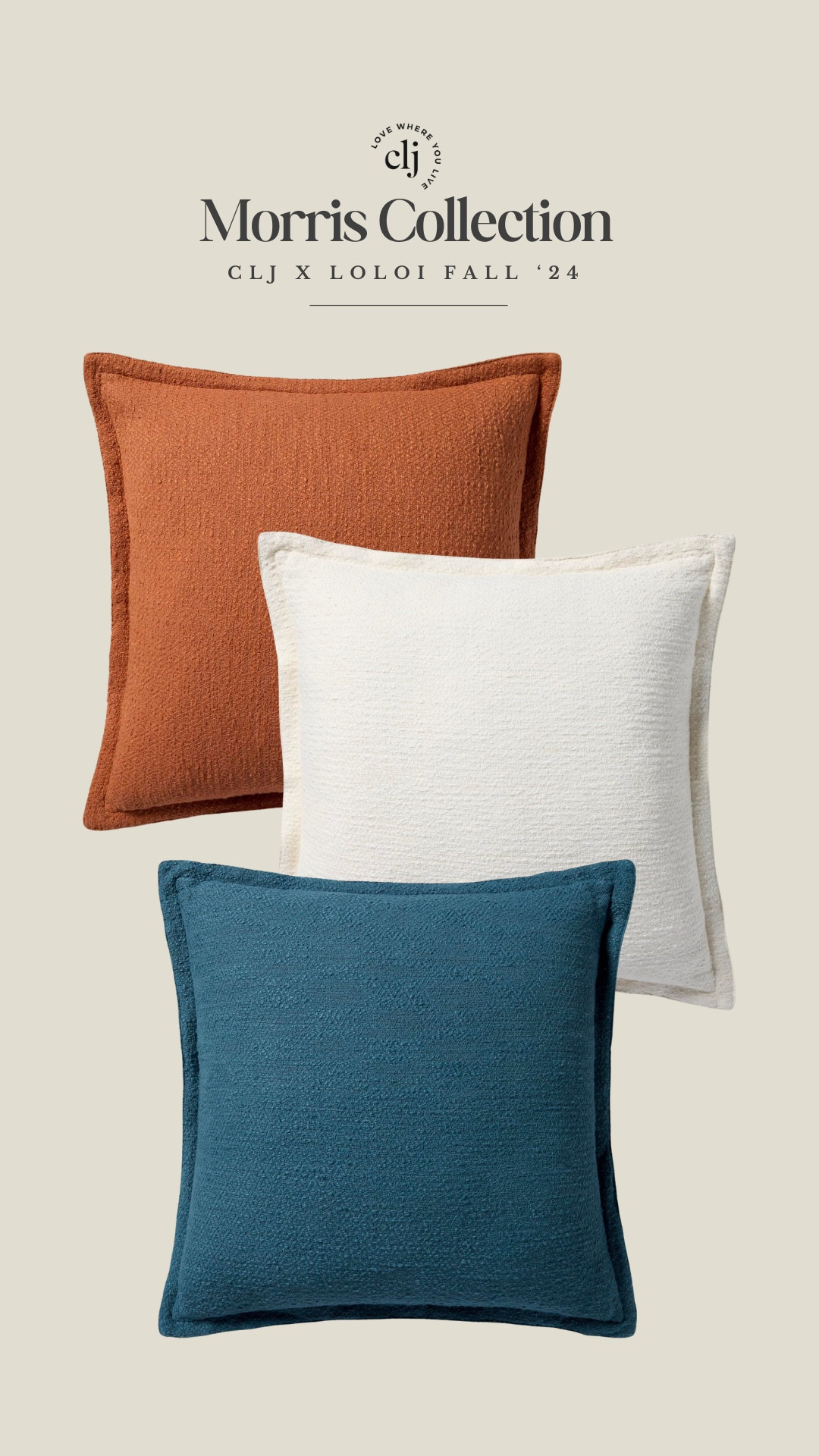 Introducing the CLJ x Loloi Morris Pillow Collection 🤎

#LTKFindsUnder50 #LTKHome #LTKStyleTip