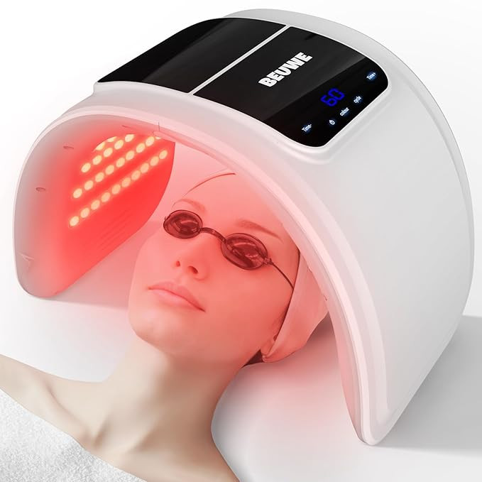 Red-Light-Therapy-Mask, Led Light Therapy for Face, 7 Colors Led Face Mask Facial Led Light Thera... | Amazon (US)