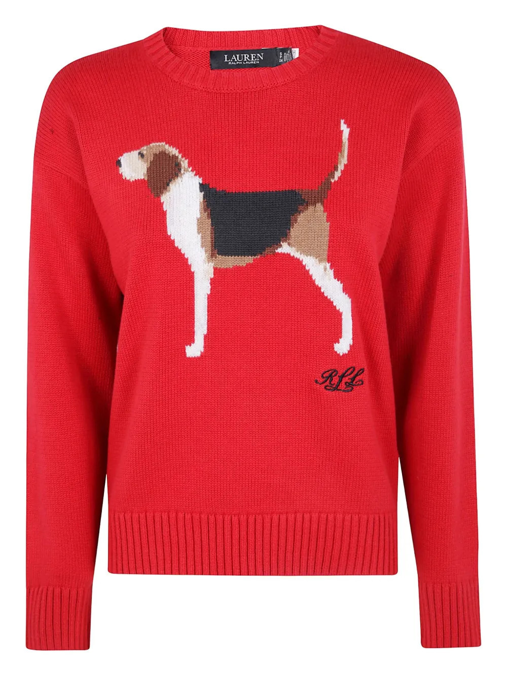 Lauren Ralph Lauren dog-motif sweater - Red | Farfetch Global