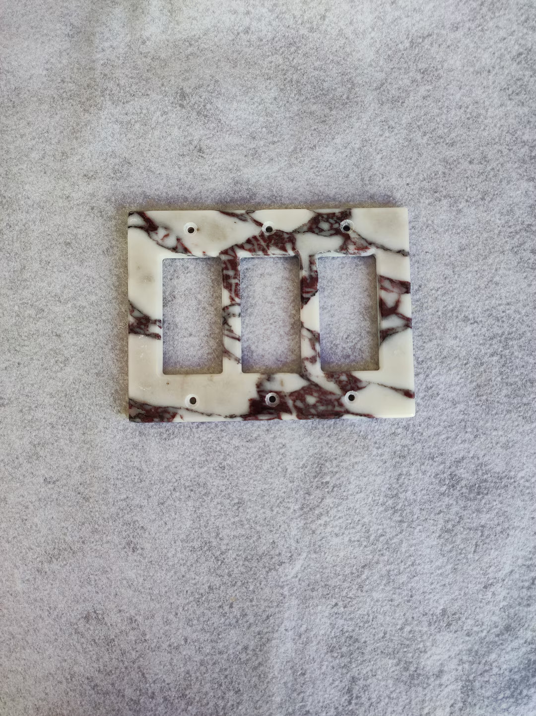 3-gang Decorator Light Switch Plate, Decorator VIOLA MARBLE Cover, 3gang Three Rocker - Etsy | Etsy (US)