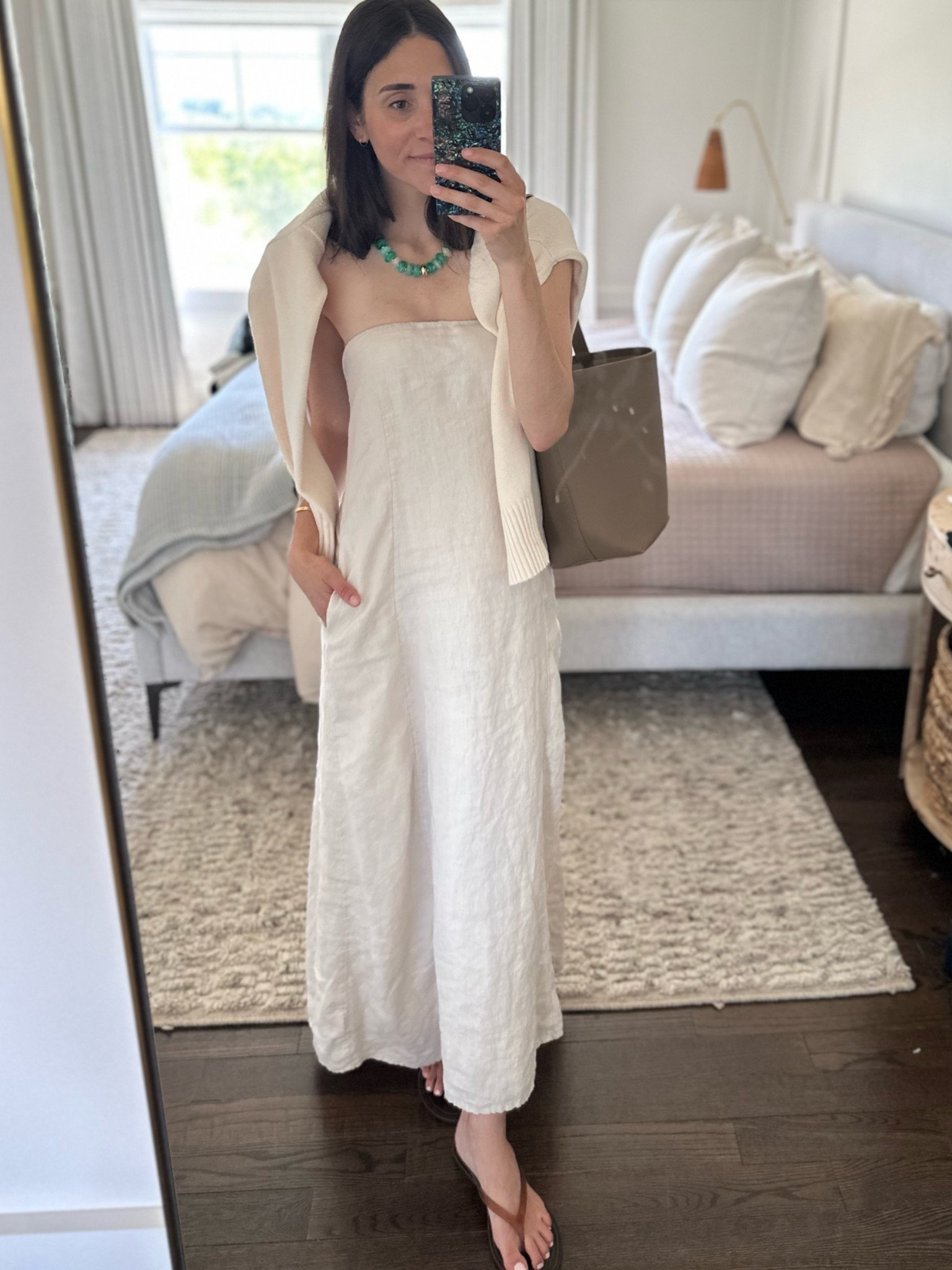 easy summer pieces from quince - not sponsored, just genuinely love!

*for reference, I’m 5’6”
linen maxi - I sized down to XS bc of chest
bag - size small in taupe
sandals - cant link, but they’re Zara; true to size, if in between, size up

Our other quince fave - linen set under $80!!

linen pants - smalla
linen cropped tank - small
linen shorts - small

#LTKootd #LTKmomlife #LTKdayinmylife