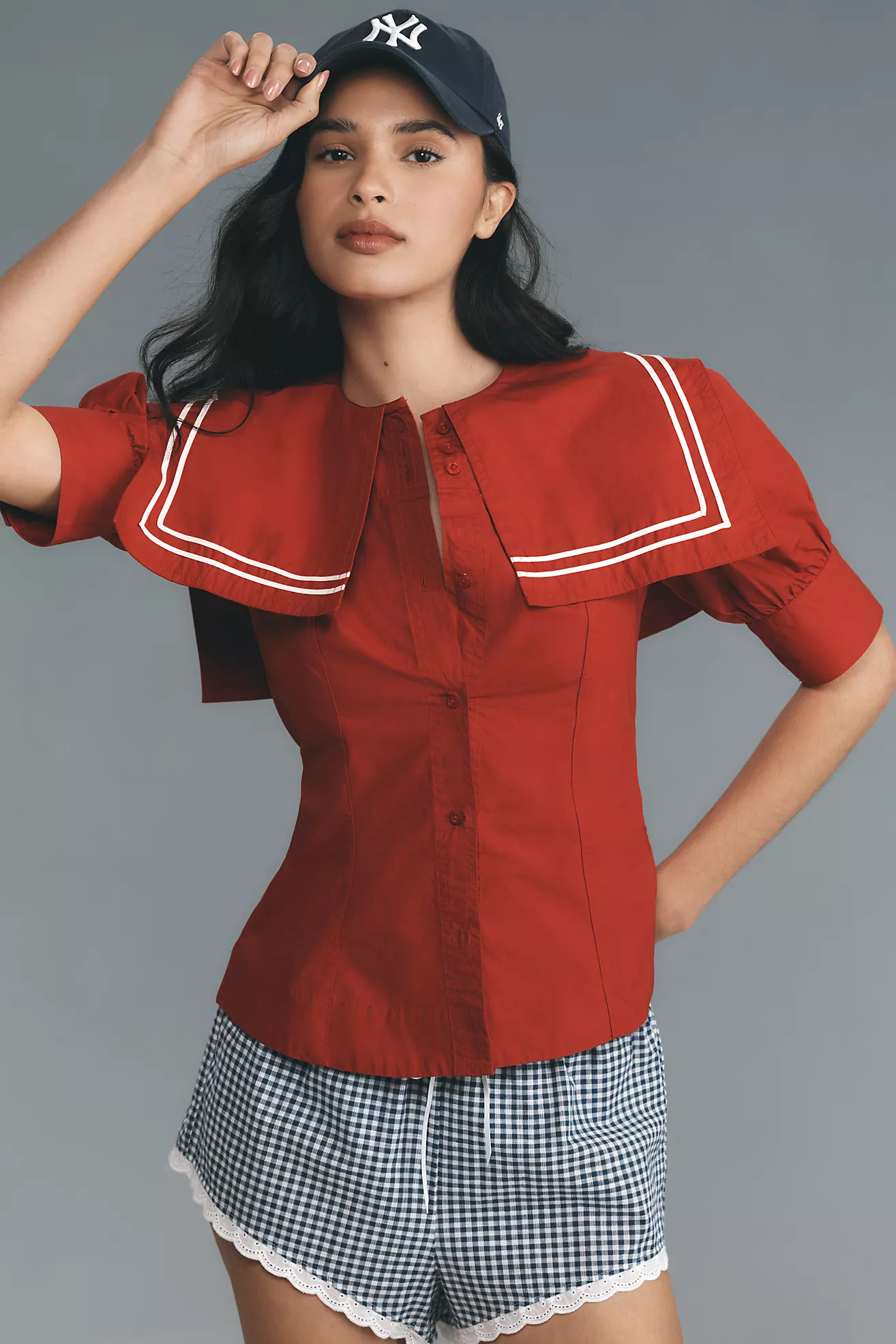 Damson Madder Keisha Collared Blouse | Anthropologie (US)