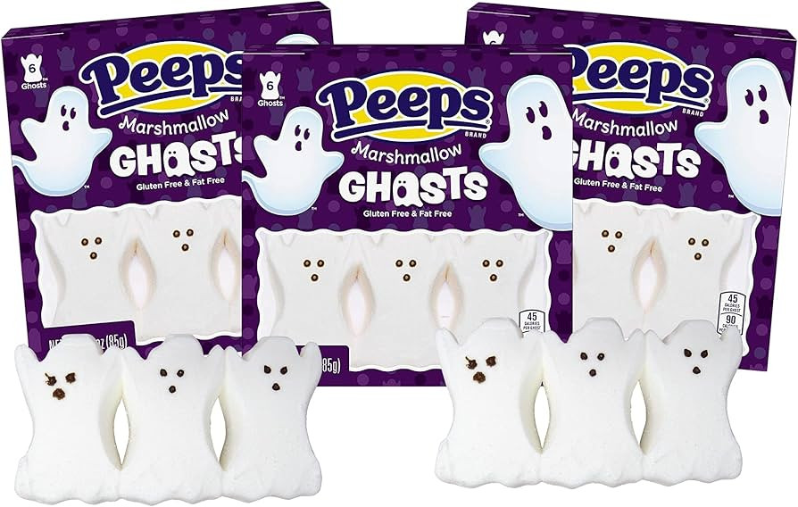 Ghost Peeps Marshmallow Halloween Assortment, Trick or Treating, Party Favors or Baking Decoratio... | Amazon (US)