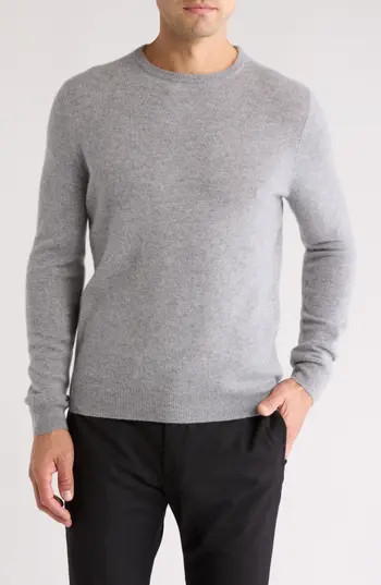 Nordstrom Crewneck Cashmere Sweater in Grey Heather at Nordstrom Rack, Size Xx-Large | Nordstrom Rack