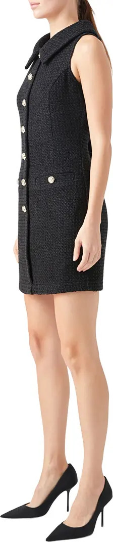 Endless Rose Button Front Tweed Minidress | Nordstrom | Nordstrom