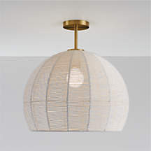 Ivory Woven Rope 19" Kids Flush Mount Ceiling Light + Reviews | Crate & Kids | Crate & Barrel