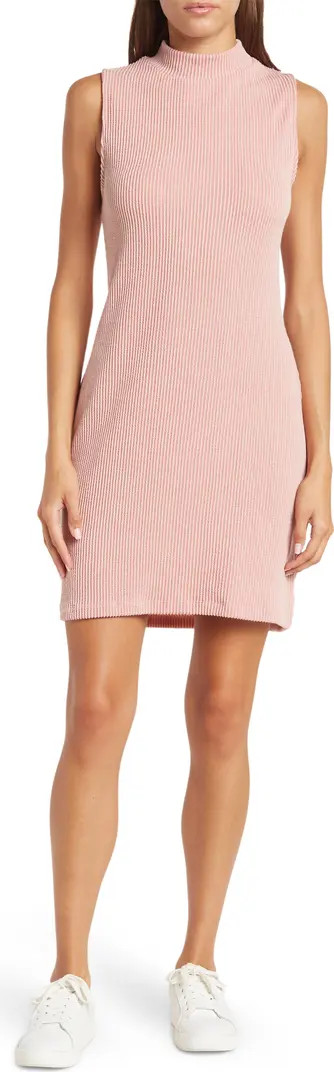 Mock Neck Rib Knit Ottoman DressGOOD LUCK GEM | Nordstrom Rack