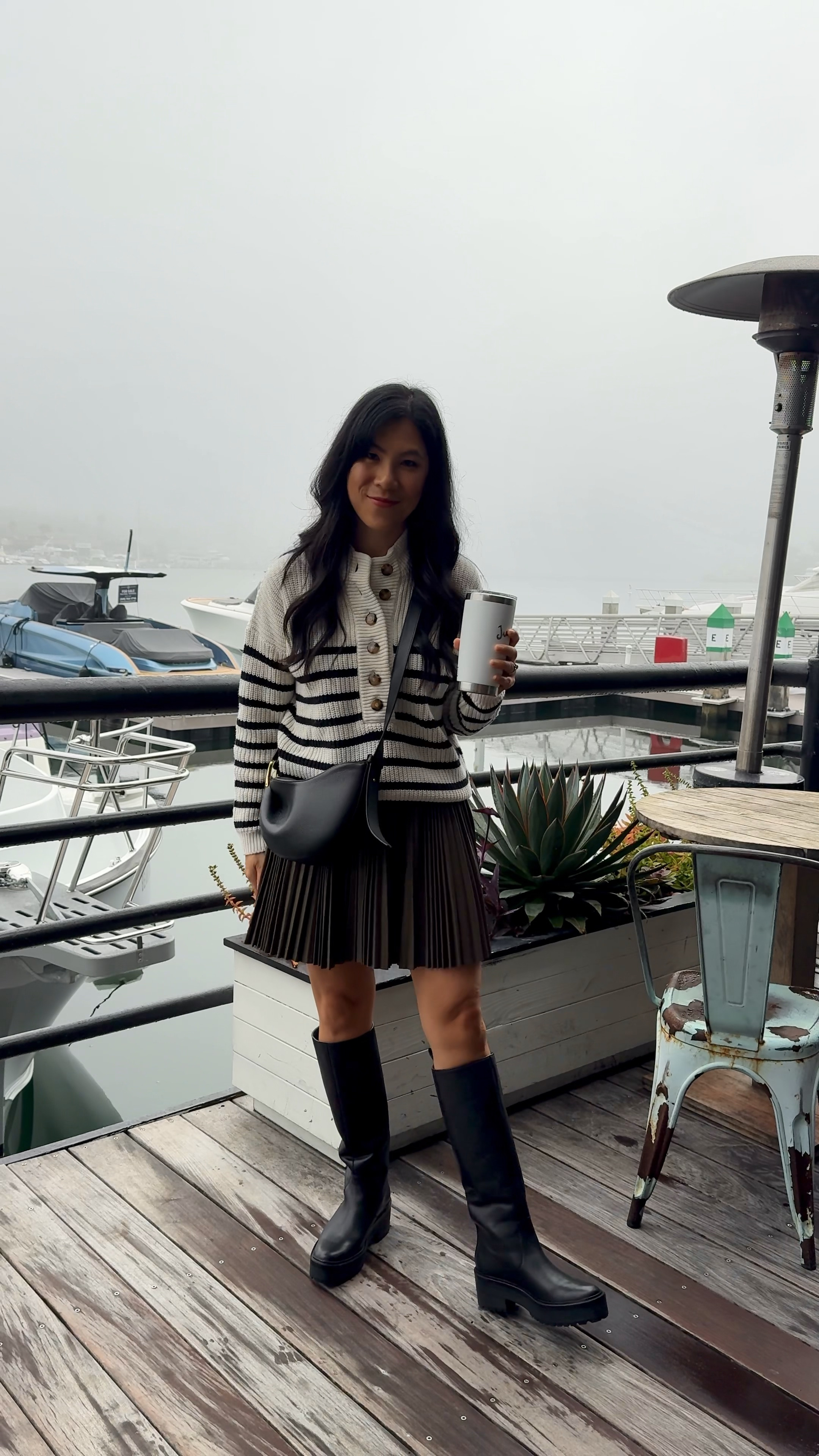 Dressed for foggy weather in the morning and warm sunny weather in the afternoon. Still feels cozy!
These are my favorite boots, feels like a riding boot meets rain boots but goes with everything and so comfortable! 

#LTKSaleAlert #LTKOver40 #LTKSeasonal