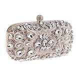 Women Clutches Diamond Crystal Evening Bags Clutch Purse Party Wedding Handbags-Gold | Amazon (US)