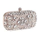 Women Clutches Diamond Crystal Evening Bags Clutch Purse Party Wedding Handbags-Gold | Amazon (US)