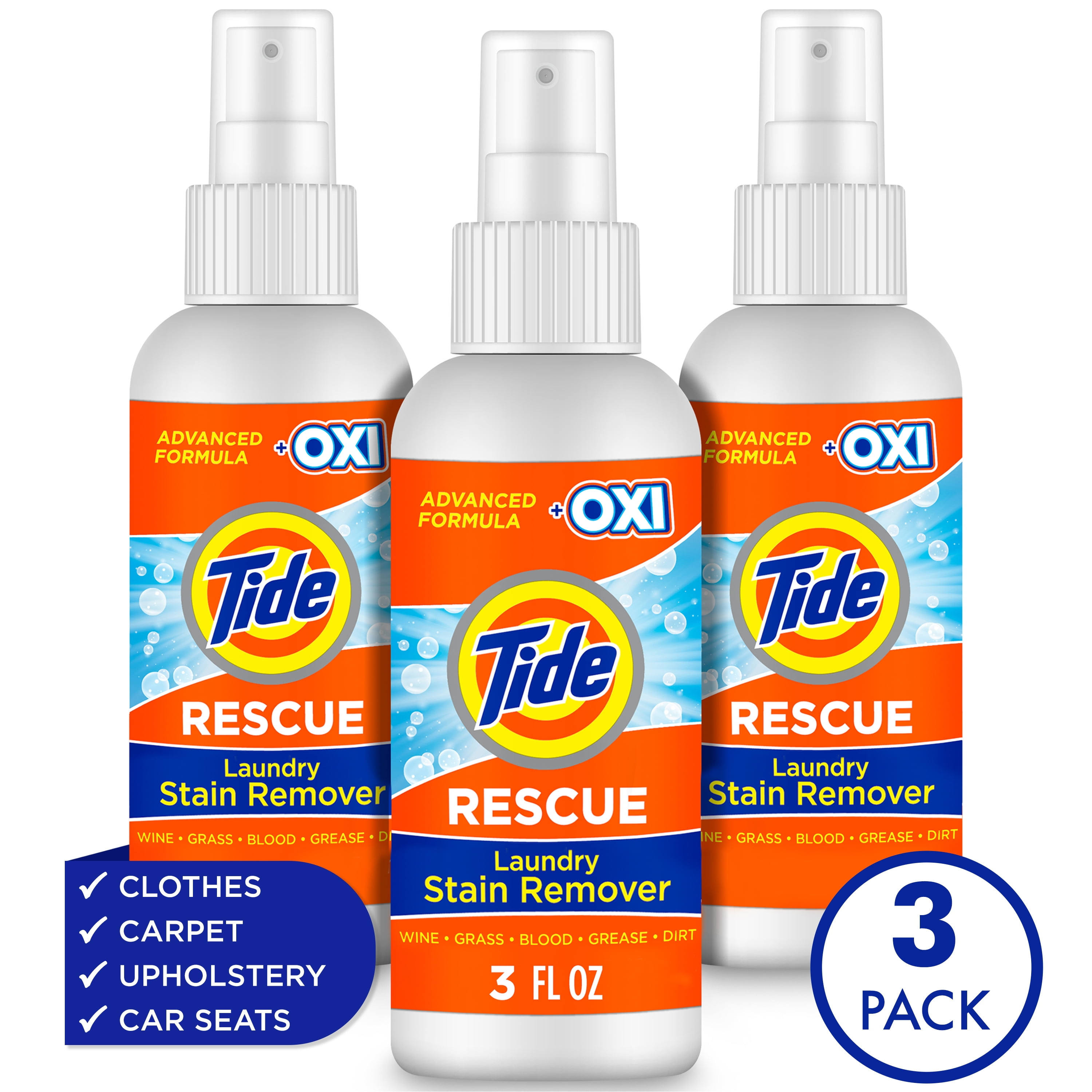 Tide Laundry Stain Remover with Oxi, Rescue Clothes, Upholstery, Carpet, and more from Tough Stai... | Walmart (US)