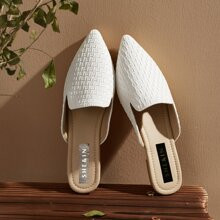 Braided Point Toe Flat Mules | SHEIN
