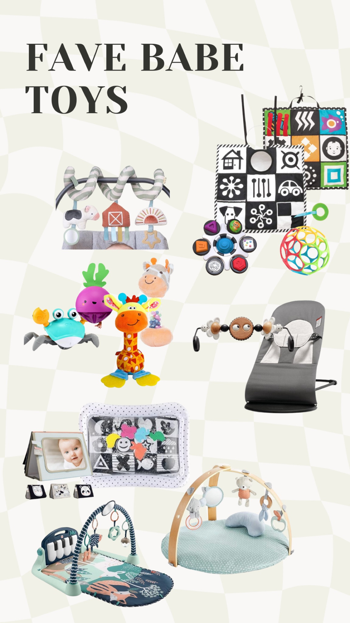 Newborn toy must haves! These have been great for us to have on hand and have become a part of our daily activities! We especially love the high contrast toys and the bouncers we use daily 💚

#LTKBaby #LTKFamily #LTKKids